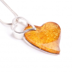 Herzanhänger Cognac 