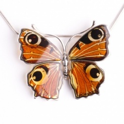 Kleiner Bernstein Anhänger Schmetterling 