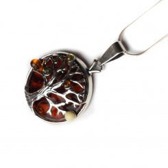 Bernstein Anhänger Lebensbaum 